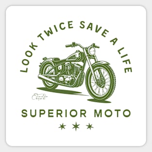Superior Moto Look Twice Sticker